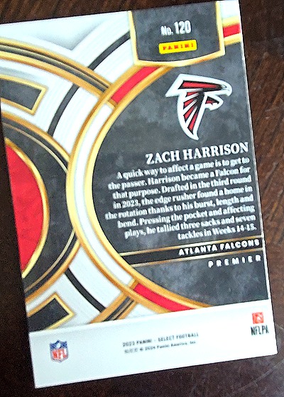2023 Panini Select Football #120 Zach Harrison — front