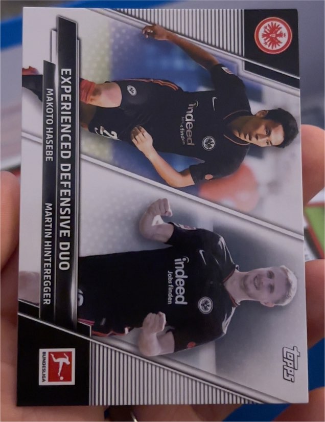 2021-22 Topps Bundesliga #192 Makoto Hasebe / Martin Hinteregger — front