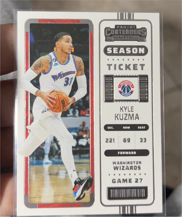 2022-23 Panini Contenders #68 Kyle Kuzma Season Ticket — front
