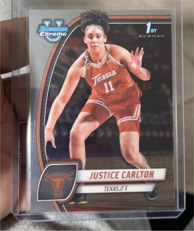 2024-25 Bowman Chrome University #38 Justice Carlton — front