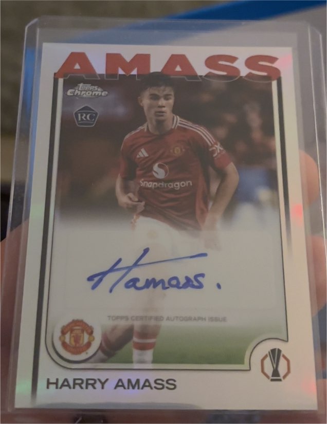 2024-25 Topps Chrome UEFA #CA-HA Harry Amass Rookie Autograph — front