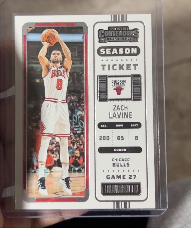 2022-23 Panini Contenders Season Ticket #42 Zach LaVine — front