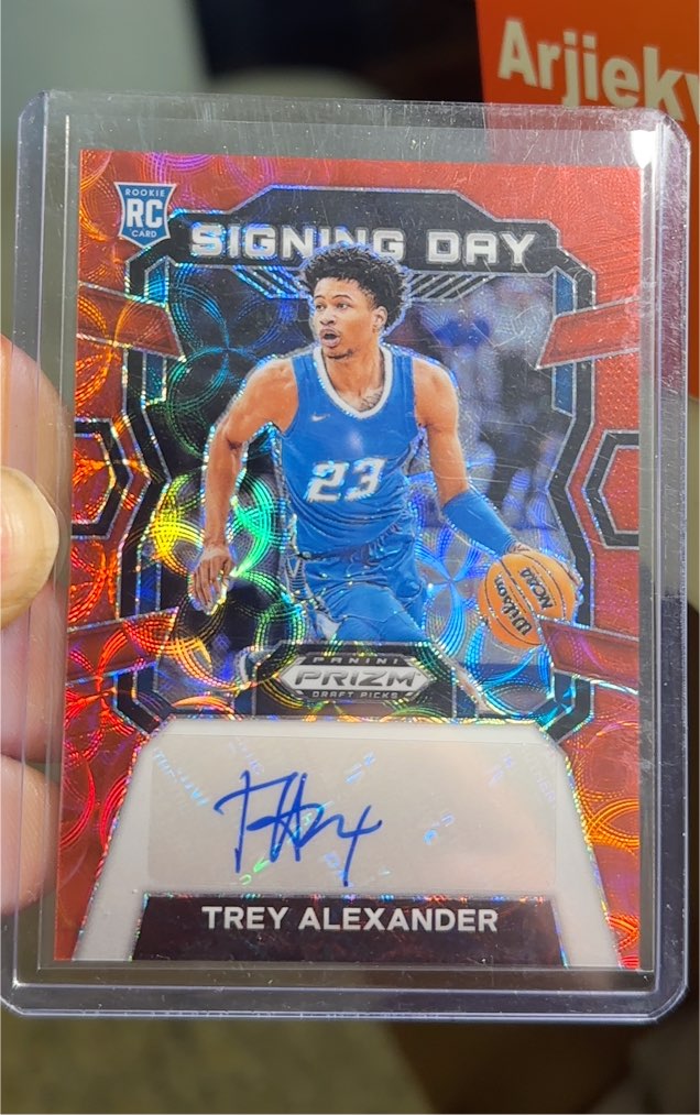 2024 Panini Prizm Draft Picks #SD-TA Trey Alexander Signing Day Red Scope — front