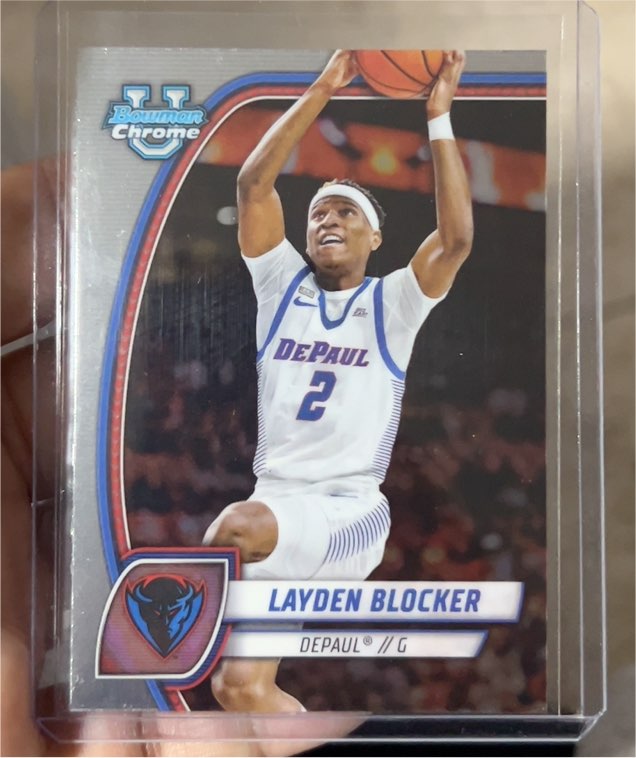 2024-25 Bowman Chrome University #95 Layden Blocker — front