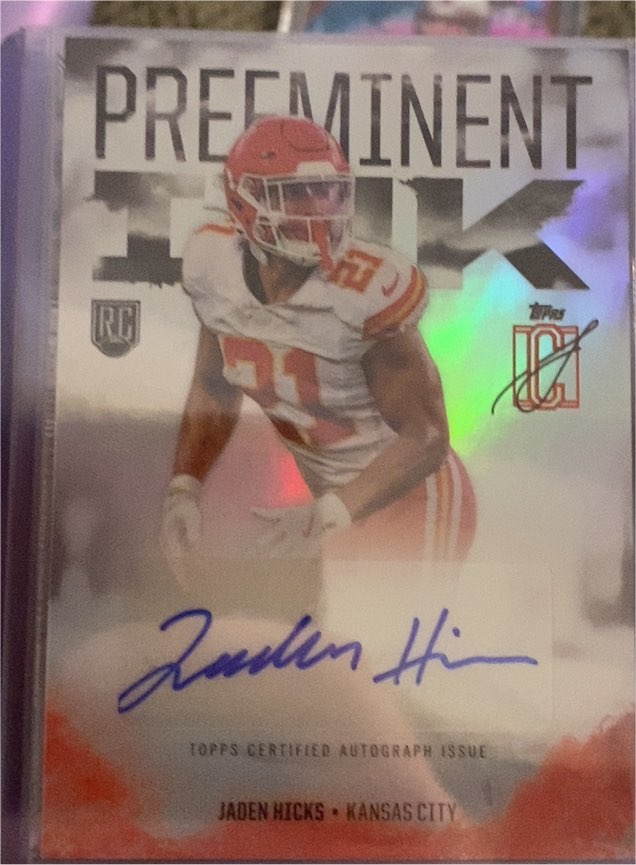 2024 Topps Signature Class Preeminent Ink #PI-JHI Jaden Hicks — front