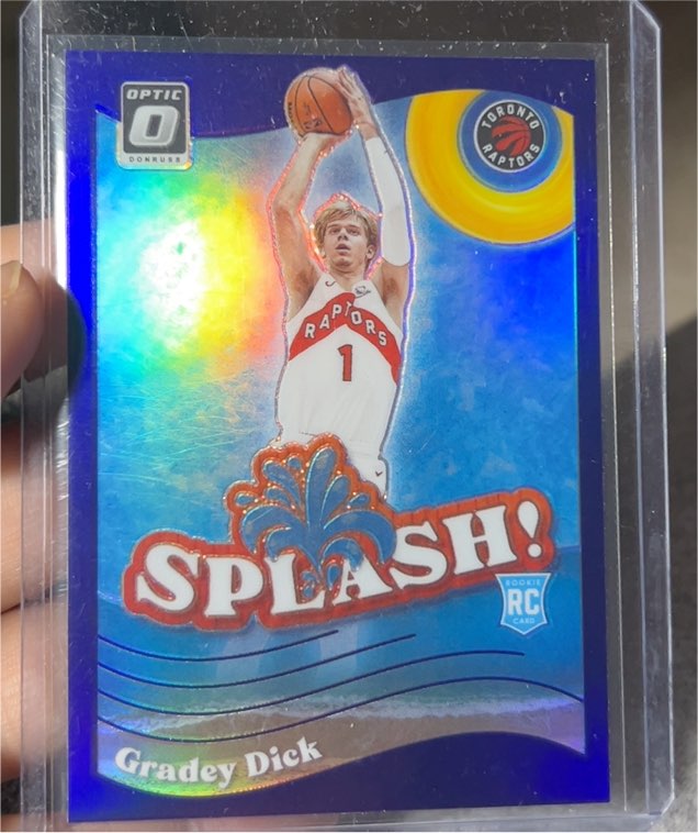 2023-24 Panini Donruss Optic #9 Gradey Dick Splash Purple Prizm Rookie Card — front