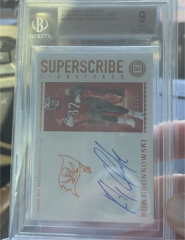 2020 Panini Encased Superscribe Signatures #SSRG Rob Gronkowski — front