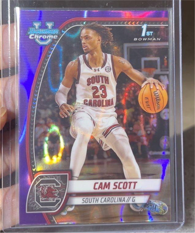 2024-25 Bowman University Chrome #13 Cam Scott — front