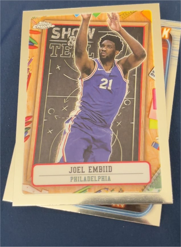 2024-25 Topps Chrome Basketball Show & Tell #ST-5 Joel Embiid — front