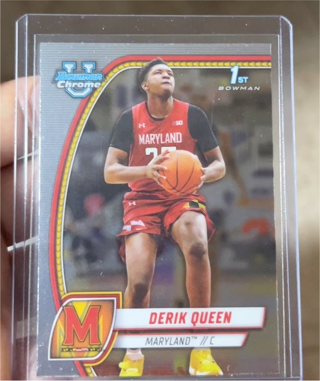2024-25 Bowman Chrome University #19 Derik Queen Maryland Terrapins — front
