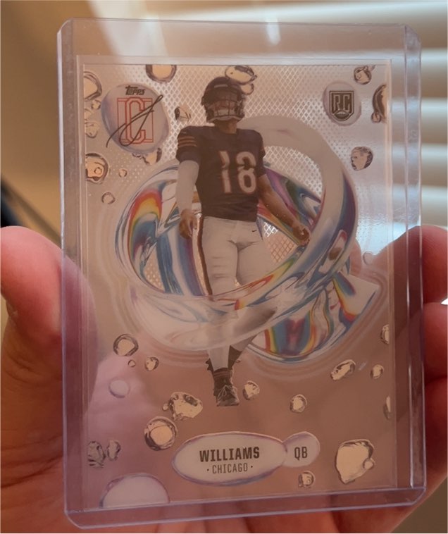 2024 Topps Signature Class #F-1 Caleb Williams Fluidity Acetate Rookie Card — front