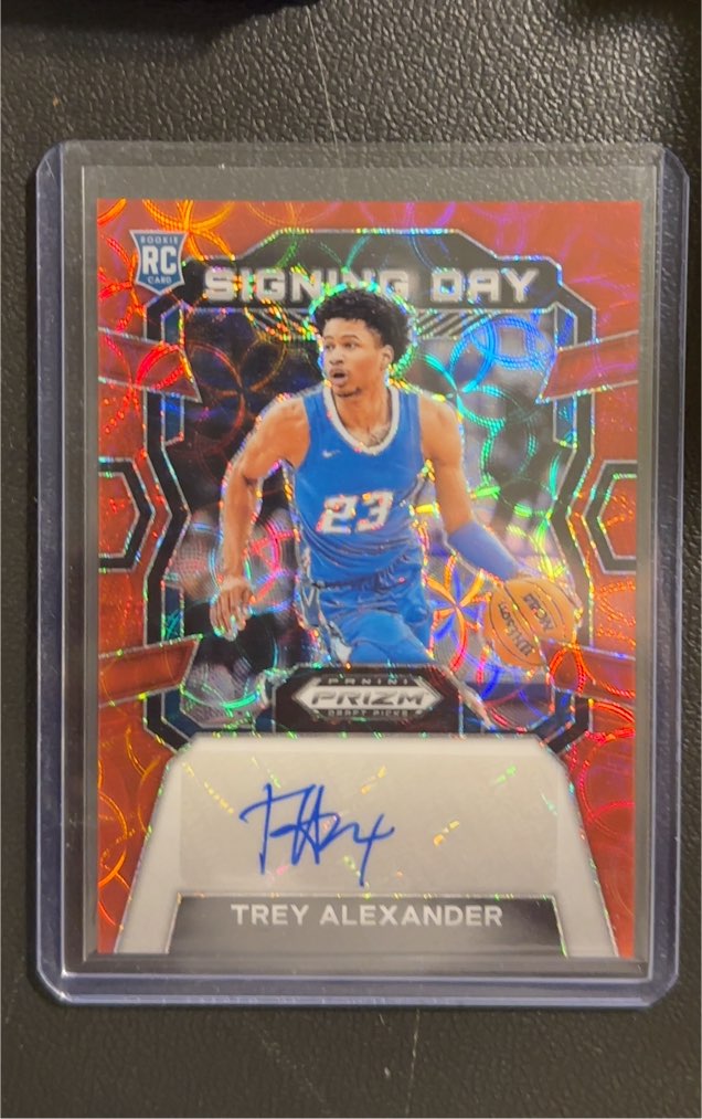 2024 Panini Prizm Draft Picks Signing Day #SD-TREY Alexander — front