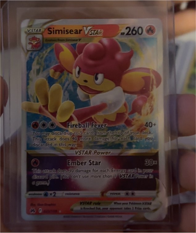 2023 Pokémon TCG Crown Zenith #023/159 Simisear VSTAR — front