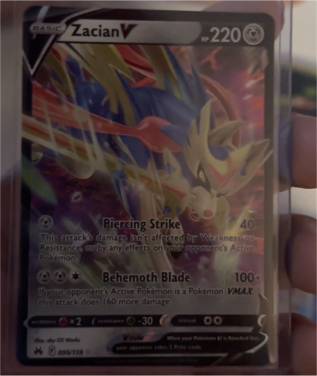 2021 Pokémon TCG Crown Zenith #095 Zacian V — front