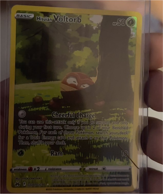 2023 Pokémon Crown Zenith GG01/GG70 Hisuian Voltorb — front