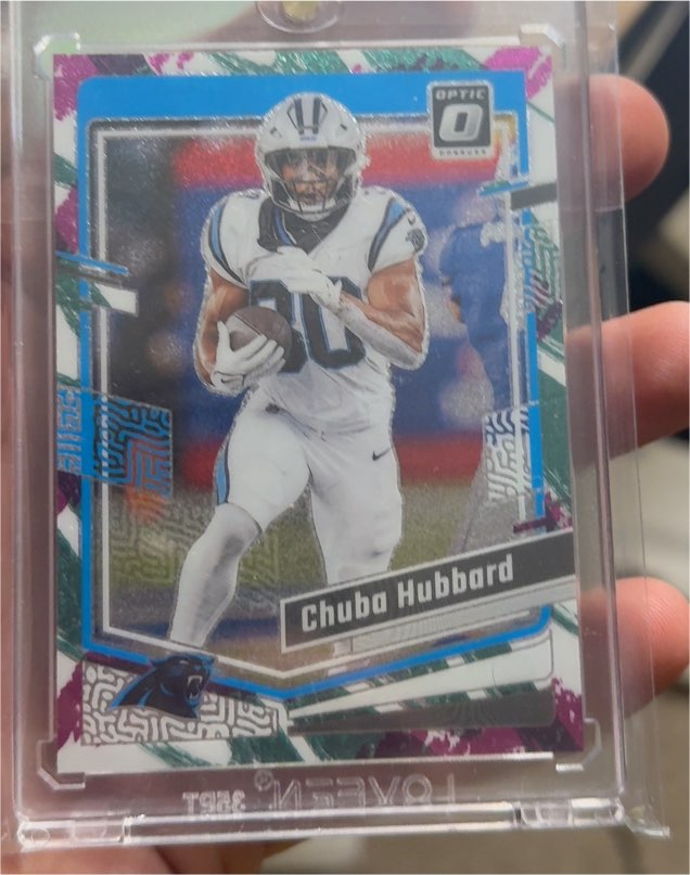 2023 Panini Donruss Optic #27 Chuba Hubbard — front