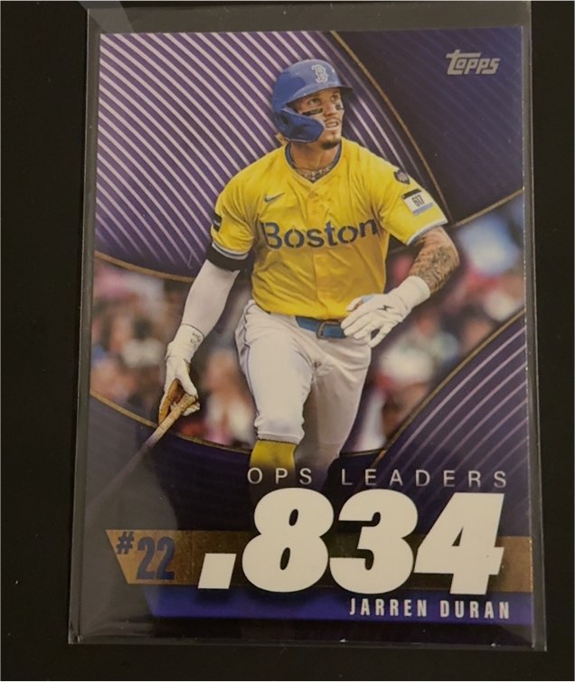 2025 Topps #OPS-22 Jarren Duran OPS Leaders — front