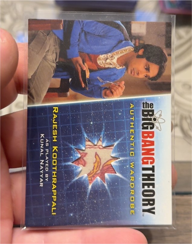 2013 Cryptozoic The Big Bang Theory Season 5 #M37 Rajesh Koothrappali Authentic Wardrobe Card — front