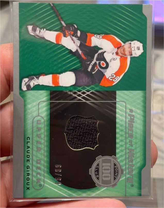2018-19 Upper Deck #PC-CG Claude Giroux A Piece Of History 1000 Point Club — front