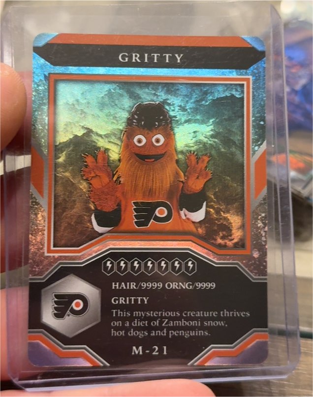 2021-22 Upper Deck MVP Mascots #M-21 Gritty — front
