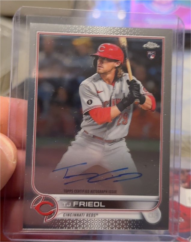 2022 Topps Chrome Rookie Autographs #RA-TF TJ Friedl — front