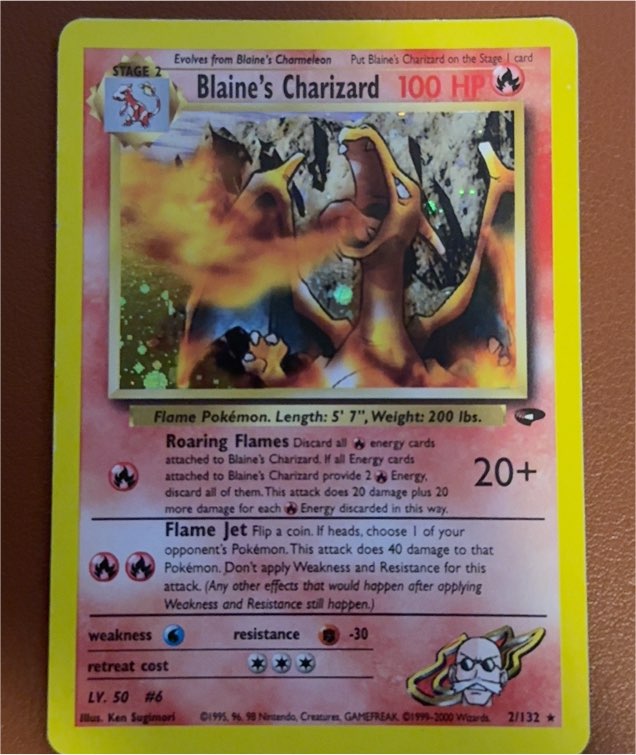 2000 Pokemon Gym Challenge #2 Blaine's Charizard — front