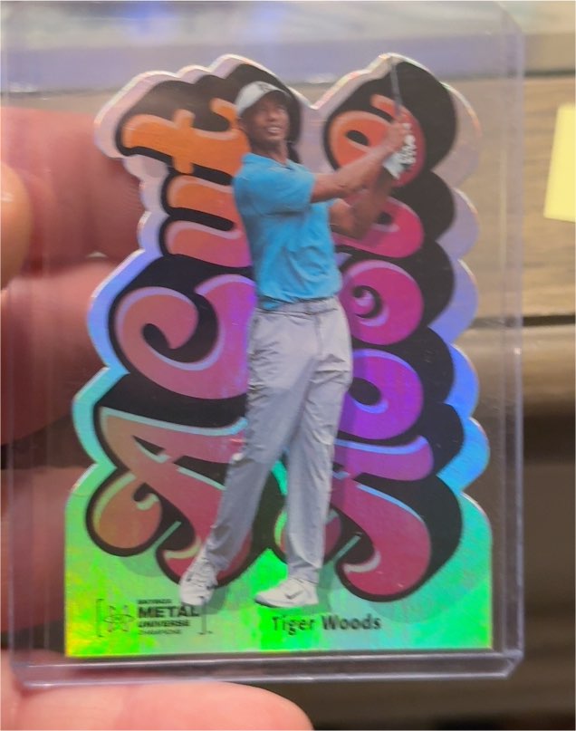 2021 Skybox Metal Universe Champions A Cut Above #ACA-10 Tiger Woods — front