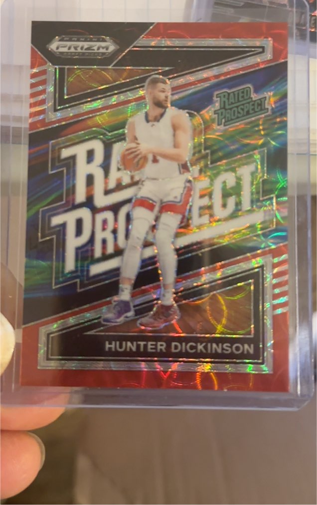 2024 Panini Prizm Draft Picks Rated Prospect #5 Hunter Dickinson — front