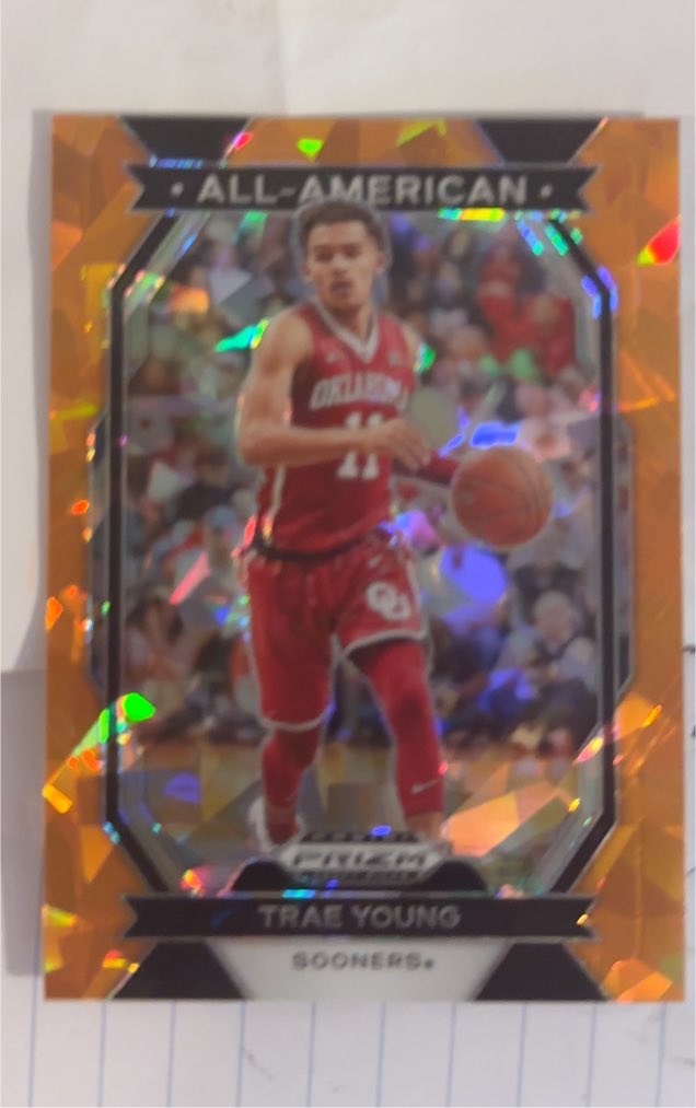 2024 Panini Prizm Draft Picks #2 Trae Young All-American Orange Ice — front
