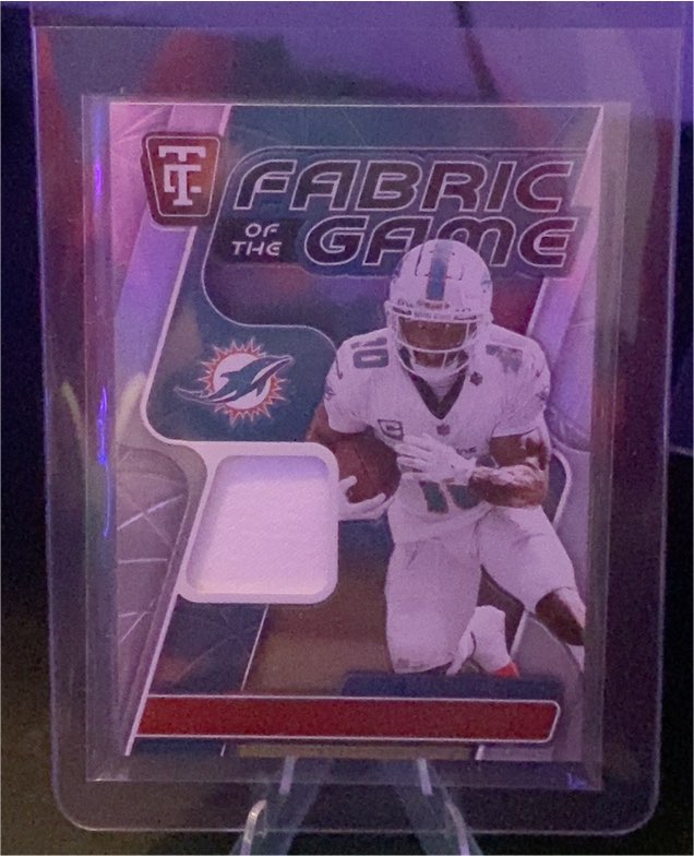 2024 Panini Totally Certified Fabric of the Game #FG-JSW Jaylen Waddle — front