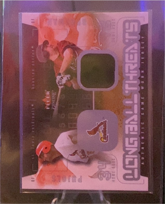 2003 Fleer Genuine #8LB Jason Giambi / Shawn Green Long Ball Threats — front