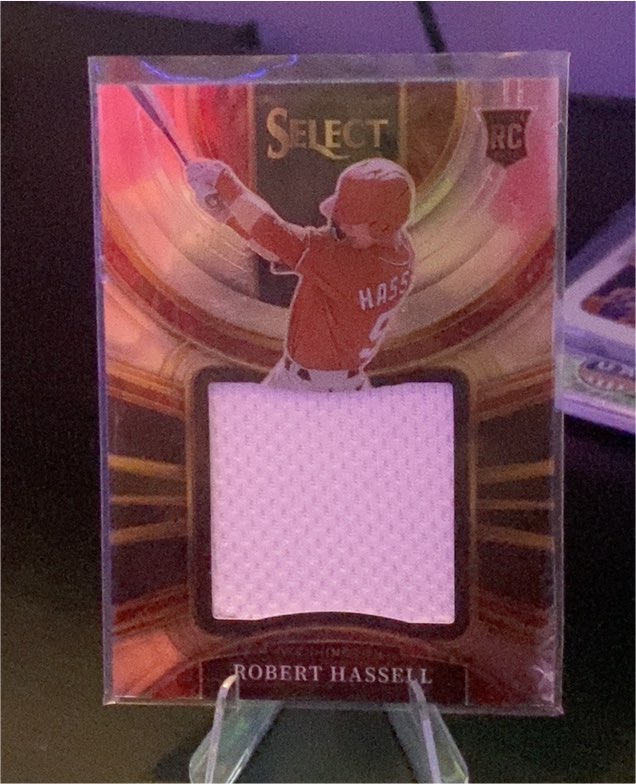 2023 Panini Select #PJS-RH Robert Hassell Rookie Jumbo Swatch — front