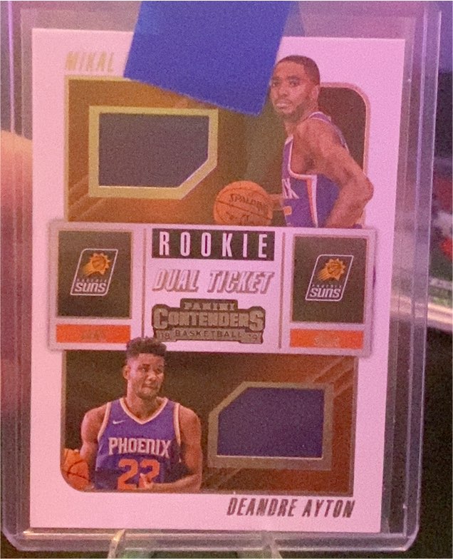 2018-19 Panini Contenders Rookie Dual Ticket #RDDM Deandre Ayton / Mikal Bridges — front
