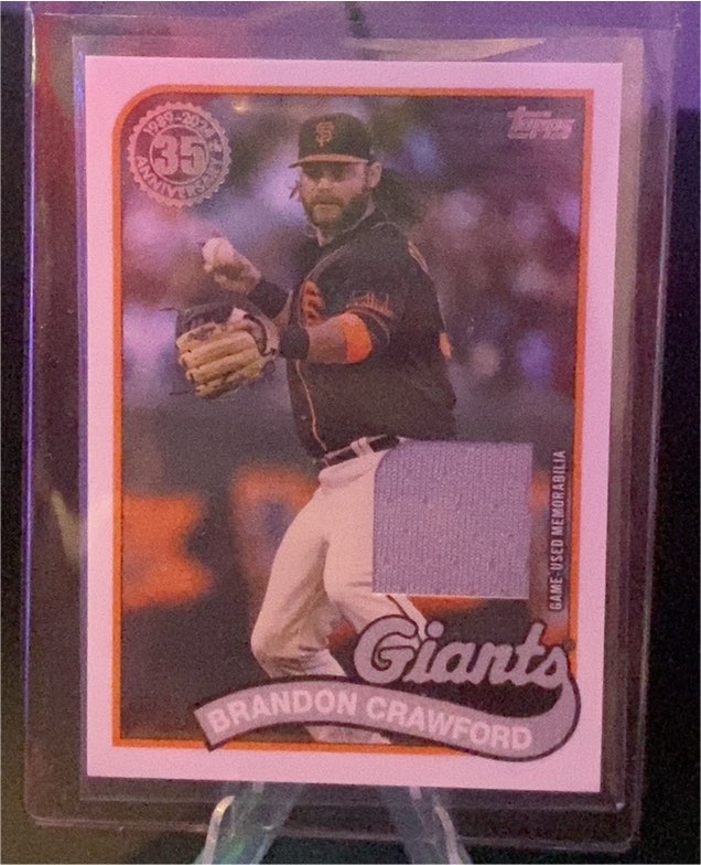 2024 Topps Series 1 1989 Topps Baseball Relics #89BR-BC Brandon Crawford — front