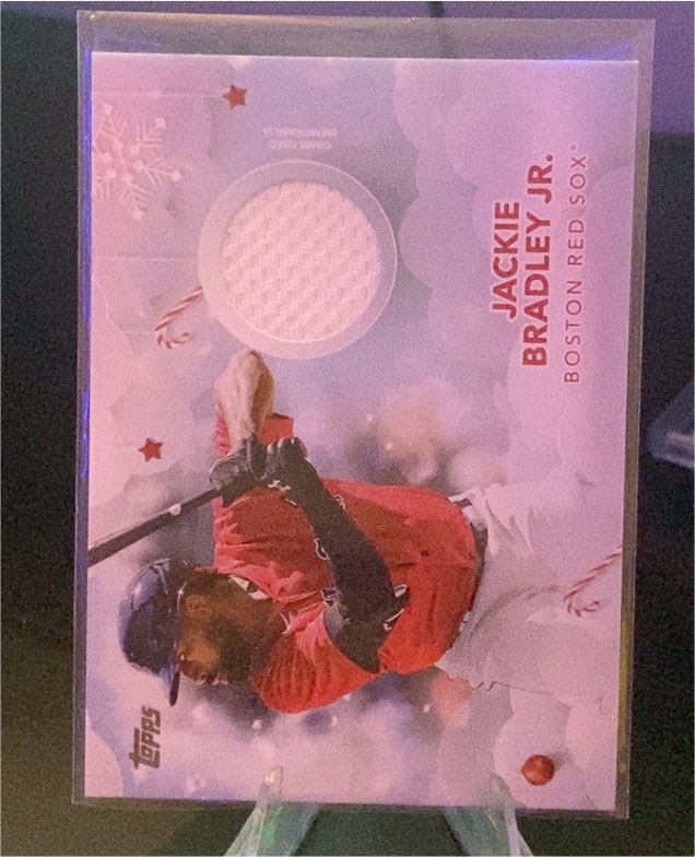 2020 Topps Holiday Walmart Mega Box Relics #WHR-JJ Jackie Bradley Jr. — front