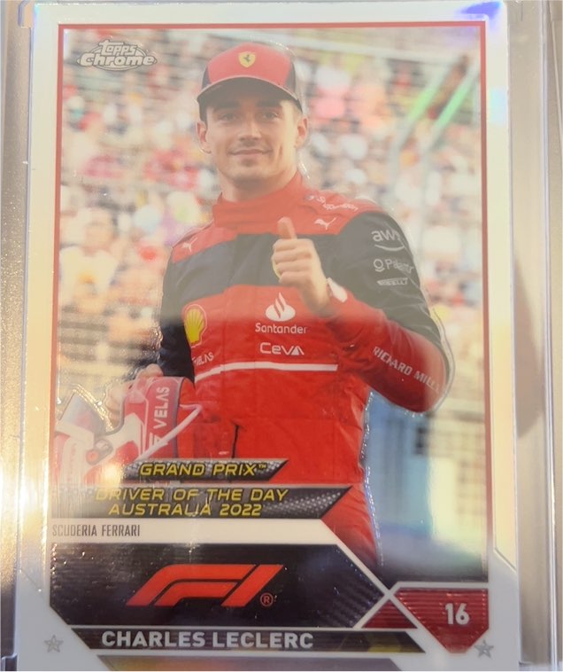 2023 Topps Chrome Formula 1 Grand Prix Driver of the Day #168 Charles Leclerc — front