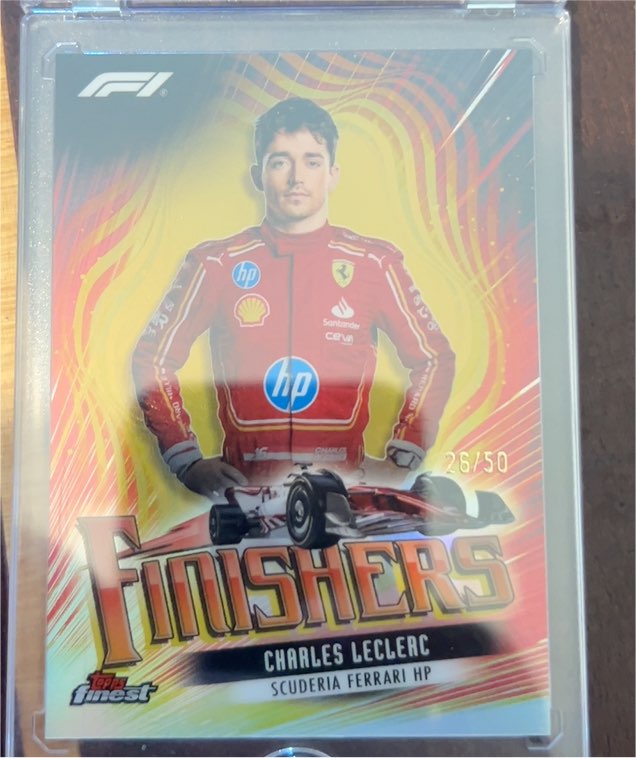 2024 Topps Finest Formula 1 #FIN-2 Charles Leclerc Finishers Gold Refractor #/50 — front