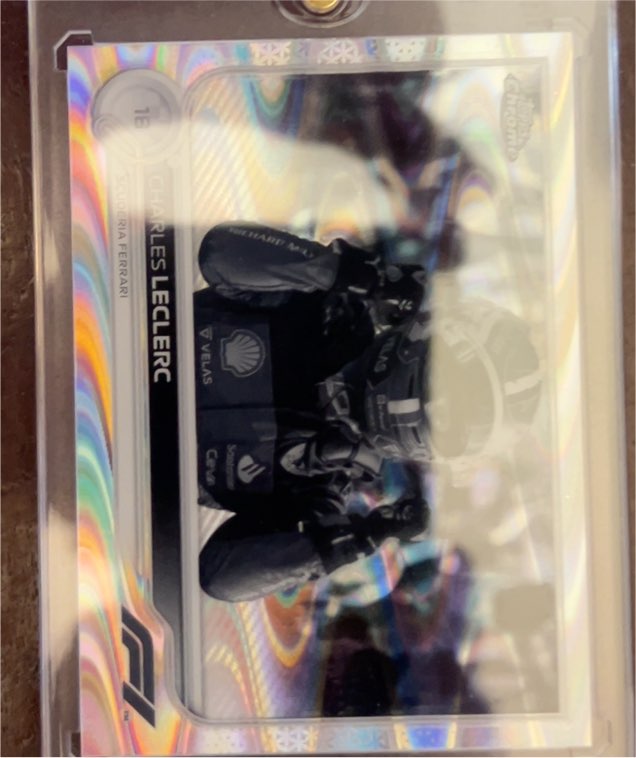 2022 Topps Chrome Formula 1 #180 Charles Leclerc Black & White RayWave — front