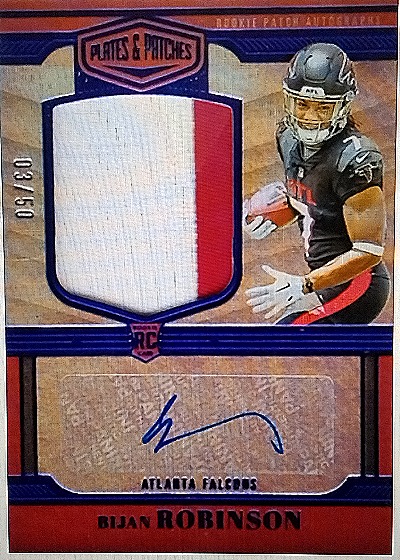 2023 Panini Plates & Patches #03/50 Bijan Robinson — front