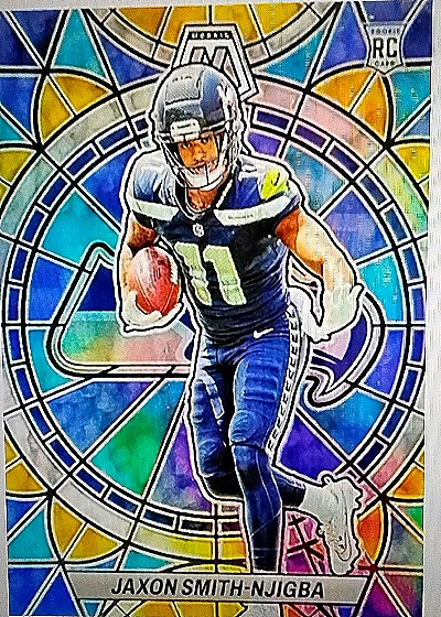 2023 Panini Mosaic Stained Glass #SG-11 Jaxon Smith-Njigba — front