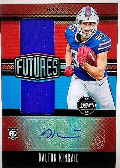 2023 Panini Legacy #FDA-5 Dalton Kincaid Futures Patch Auto — front