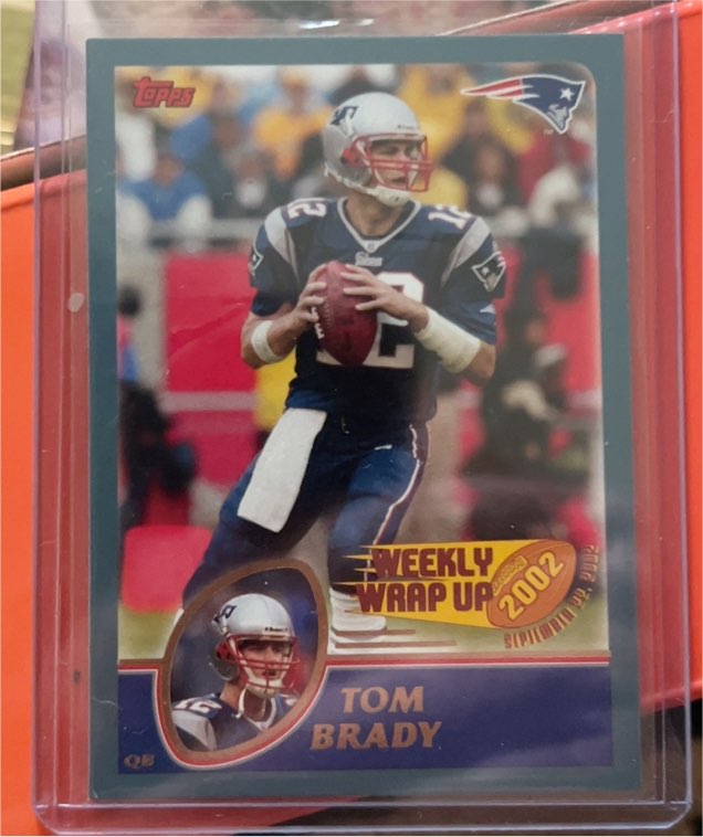 2003 Topps #293 Tom Brady Weekly Wrap Up — front