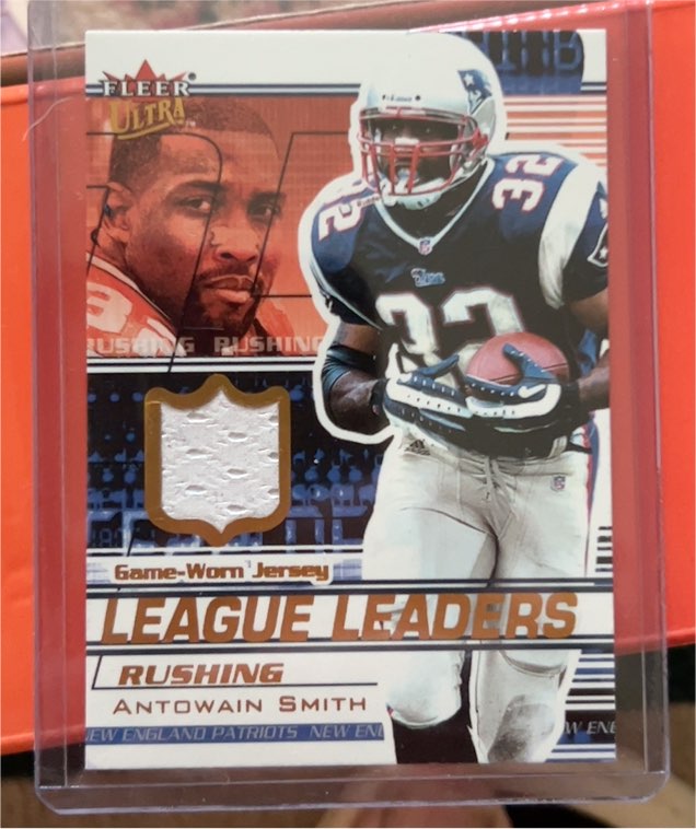 2002 Fleer Ultra League Leaders #4 Antowain Smith — front