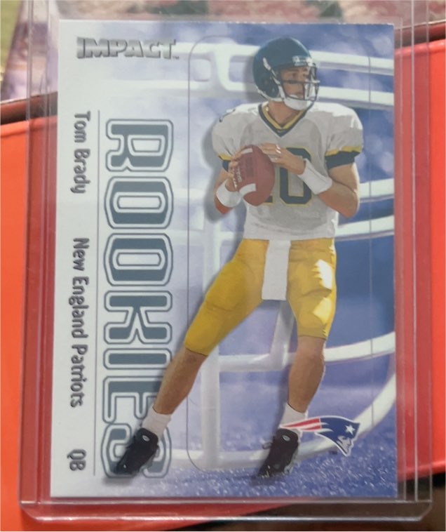 2000 Skybox Impact #27 Tom Brady Rookie Card — front