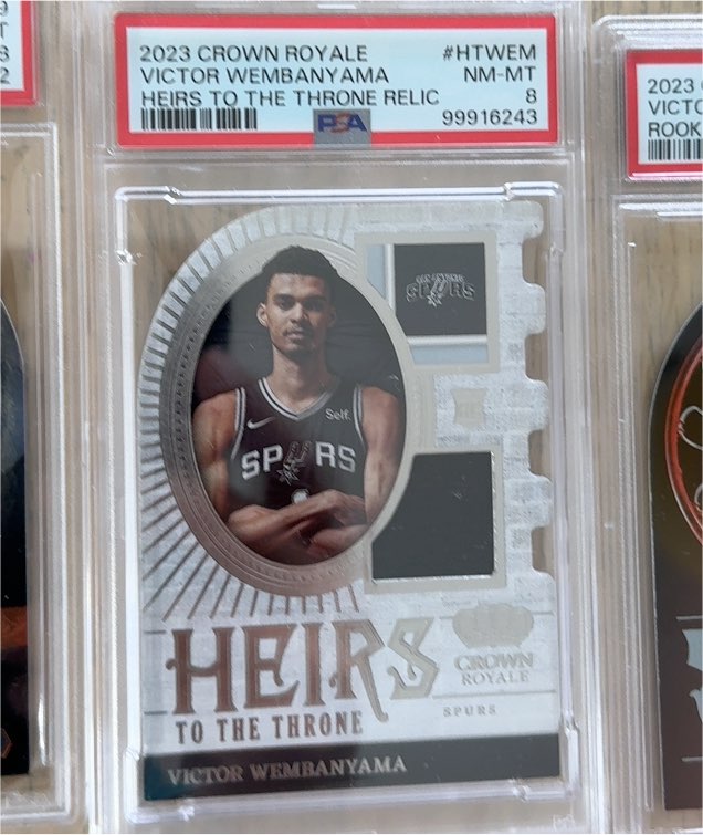 2023 Panini Crown Royale #HTWEM Victor Wembanyama Heirs to the Throne Relic — front