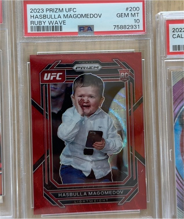 2023 Panini Prizm UFC #200 Hasbulla Magomedov Ruby Wave — front
