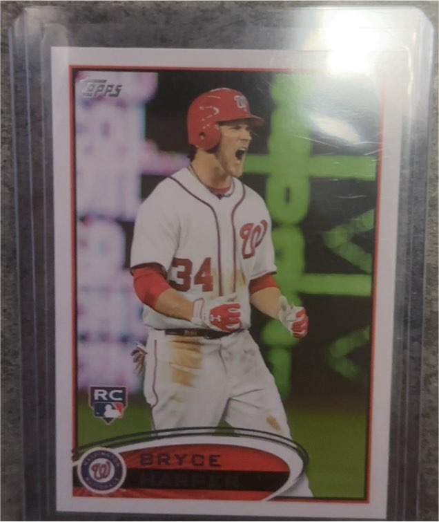 2012 Topps #661 Bryce Harper Screaming Variation Rookie Card — front