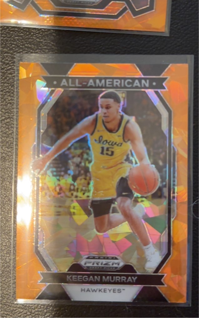 2024 Panini Prizm Draft Picks #19 Keegan Murray All-American Orange Ice — front