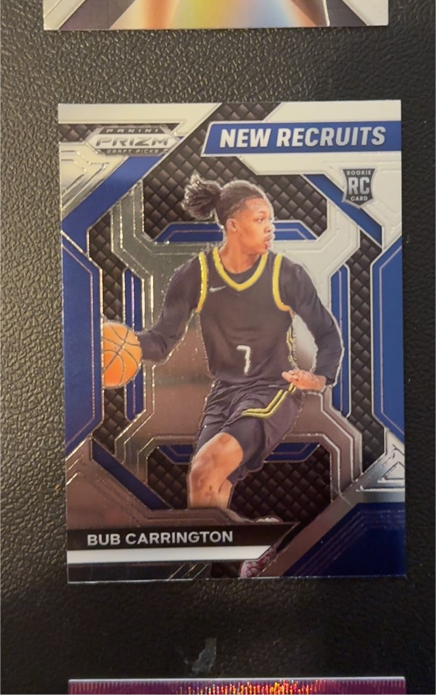 2024 Panini Prizm Draft Picks #9 Bub Carrington New Recruits Silver Prizm Rookie Card — front