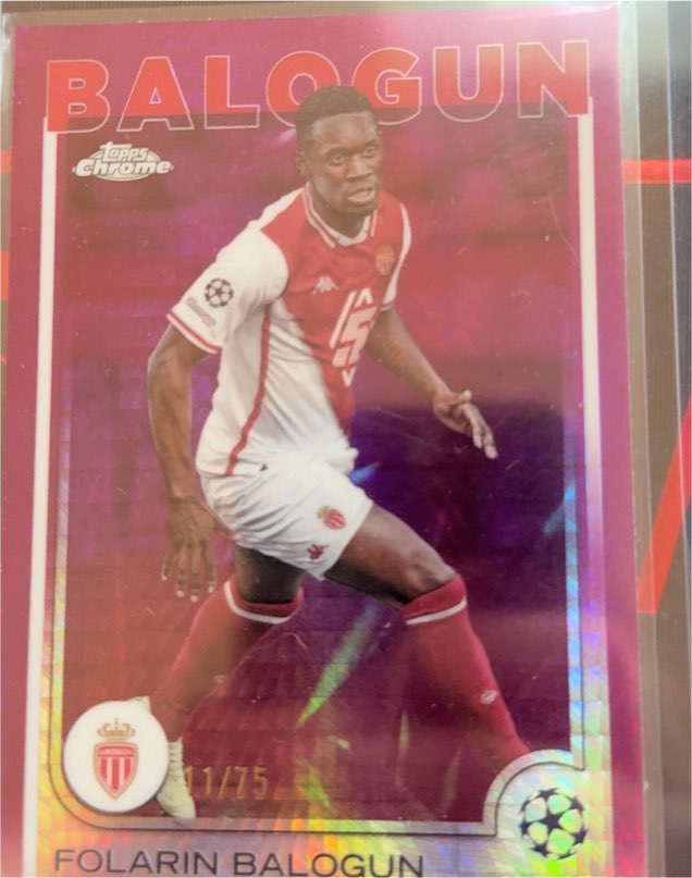2024-25 Topps Chrome UEFA Club Competitions #21 Folarin Balogun — front